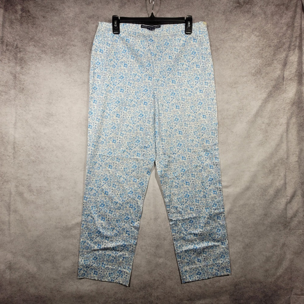Ralph Lauren Sport Floral Print Cotton Blend Pants Womens 12